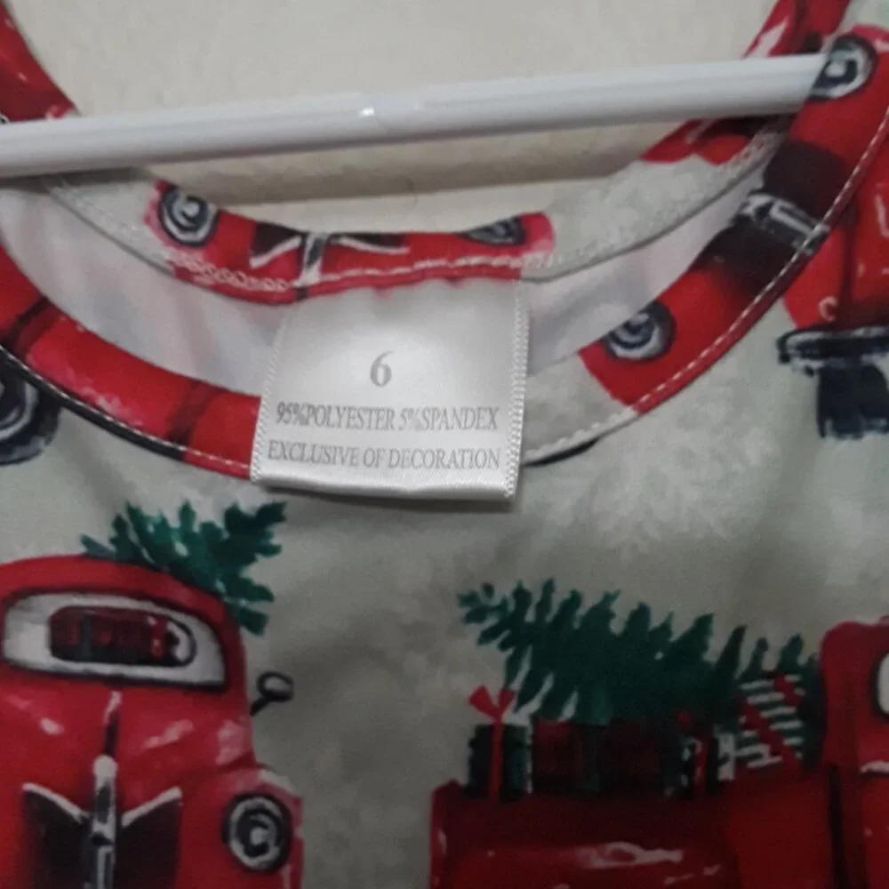 Red Truck Print Dress